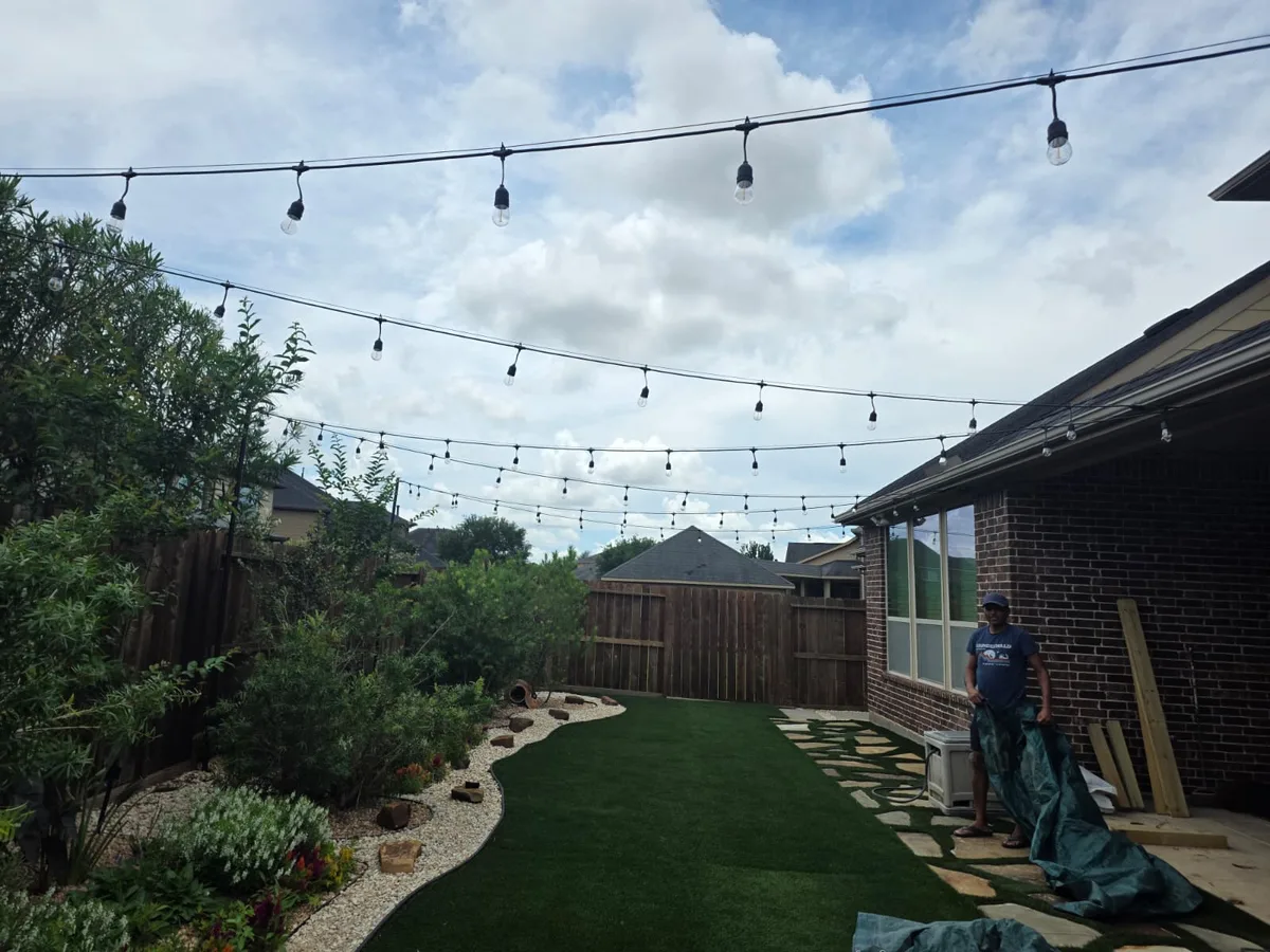 Backyard with pergola
